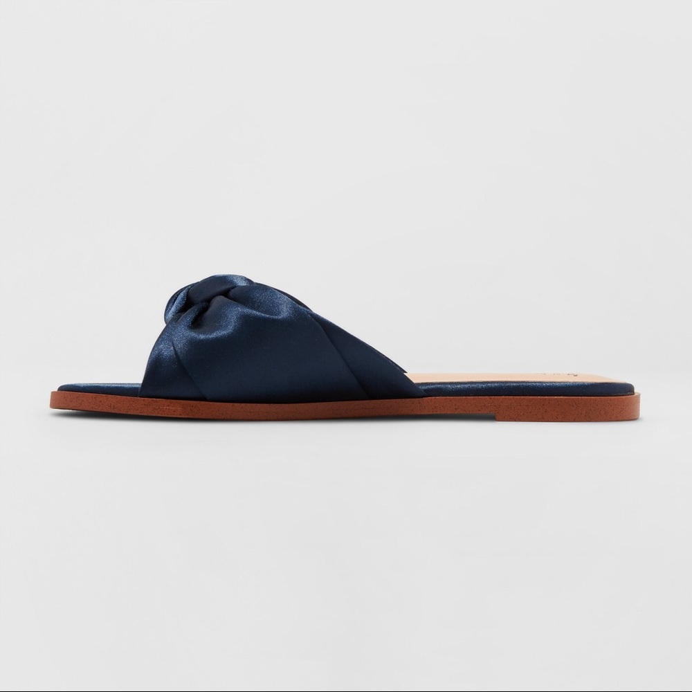 Women's Stacia Knotted Satin Slide Sandals -BH - Picture 2 of 4